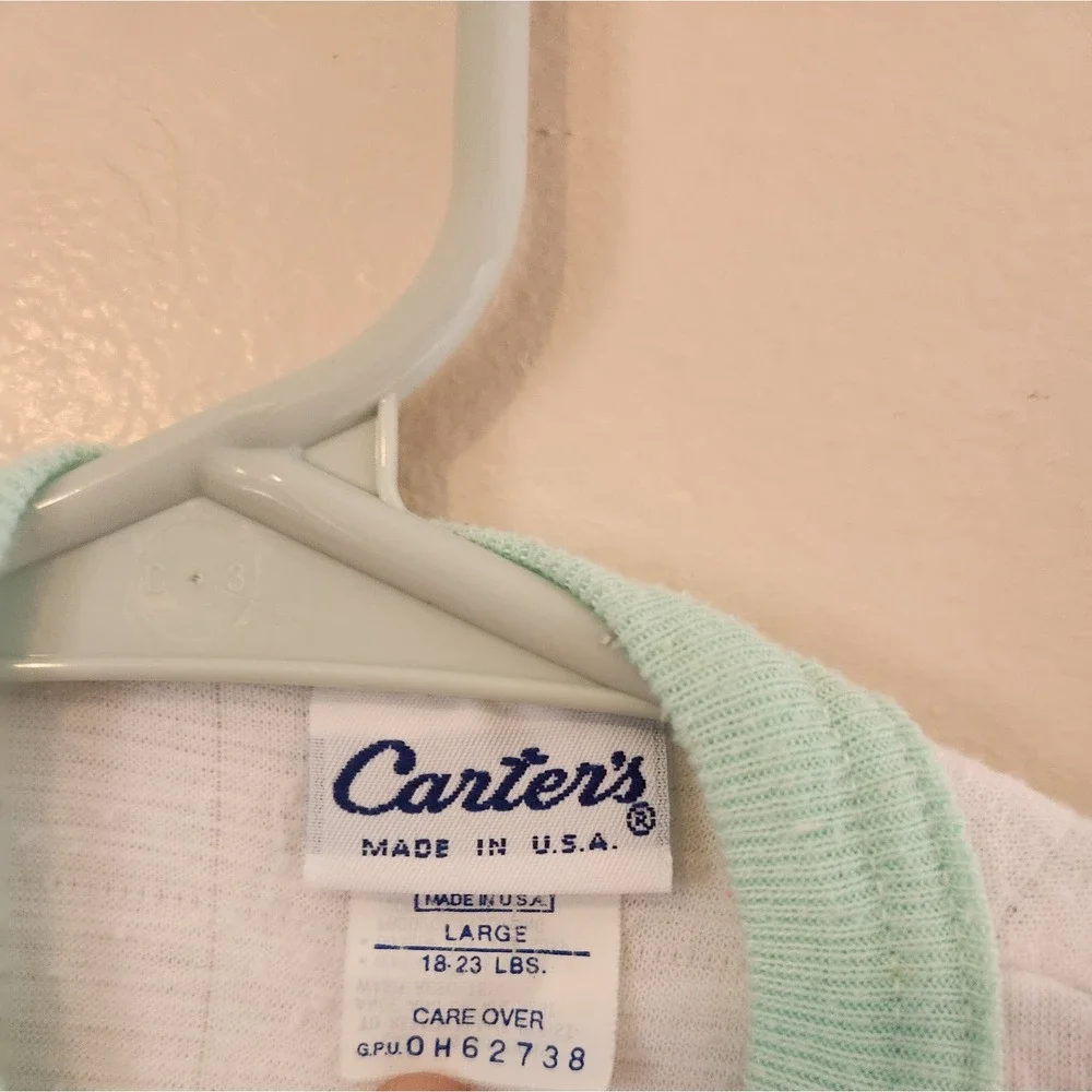 Vintage Carter's One Piece‎ Pajamas Footed Quilted Large Sweet Dreams